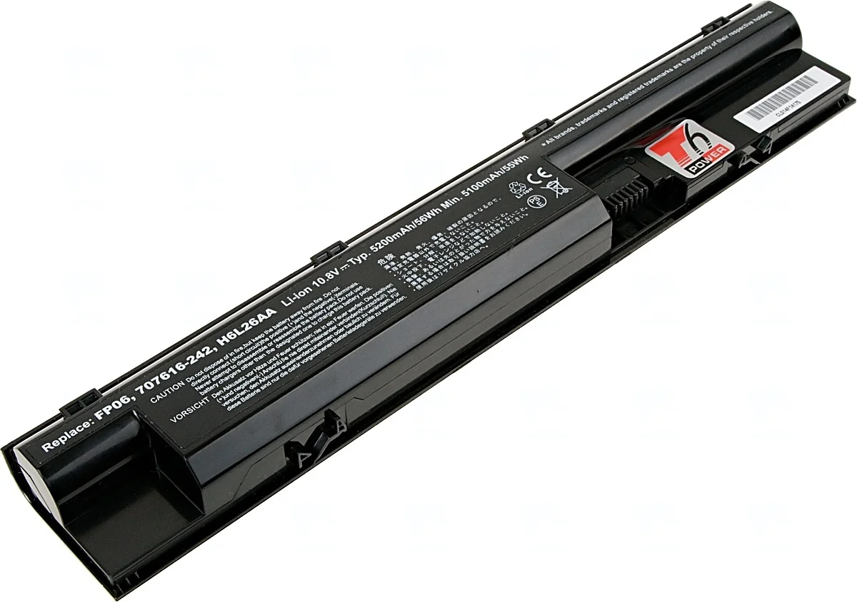 Baterie T6 Power pro HP ProBook 440 G1, 445 G1, 450 G1, 455 G1, 470 G1, 5200mAh, 56Wh, 6cell