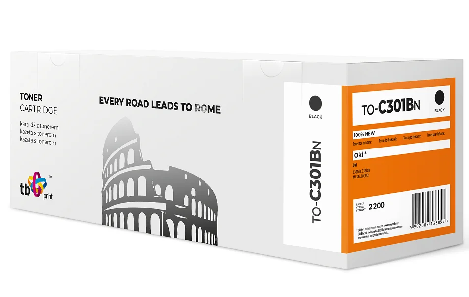 Toner OKI C301 TO-C301BN černý 2200 stran (TB)