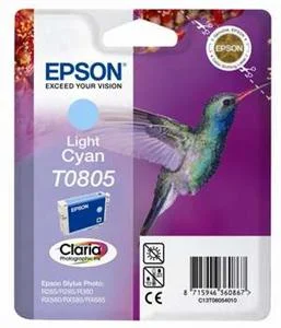 Inkoustová náplň Epson T0805 světle azurová R265/360/RX560