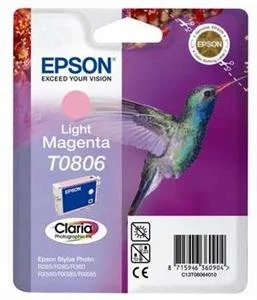 Inkoustová náplň Epson T0806 světle purpurová 7 ml R265/360/RX560