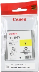 Inkoustová náplň Canon PFI-102 žlutá 130 ml iPF-500/600/700