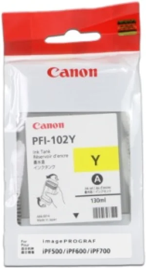 Inkoustová náplň Canon PFI-102 žlutá iPF-500/600/700