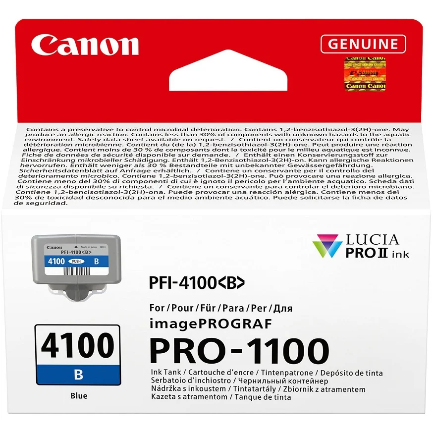 Inkoustová náplň Canon PFI-4100 modrá 80 ml