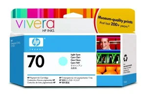 Inkoustová náplň HP 70 světle azurová 130 ml C9390A