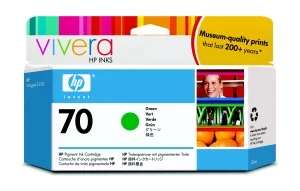 Inkoustová náplň HP 70 zelená 130 ml C9457A