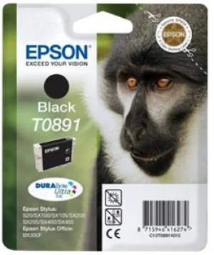 Inkoustová náplň Epson T0891 černá SX10x 20x 40x