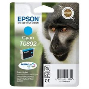Inkoustová náplň Epson T0892 azurová SX10x/20x/40x