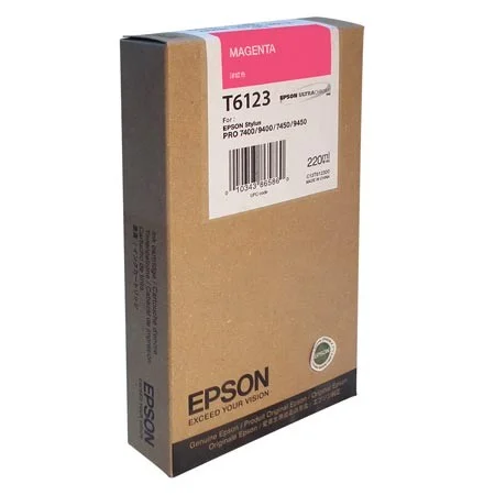 Inkoustová náplň Epson T612 purpurová 220 ml