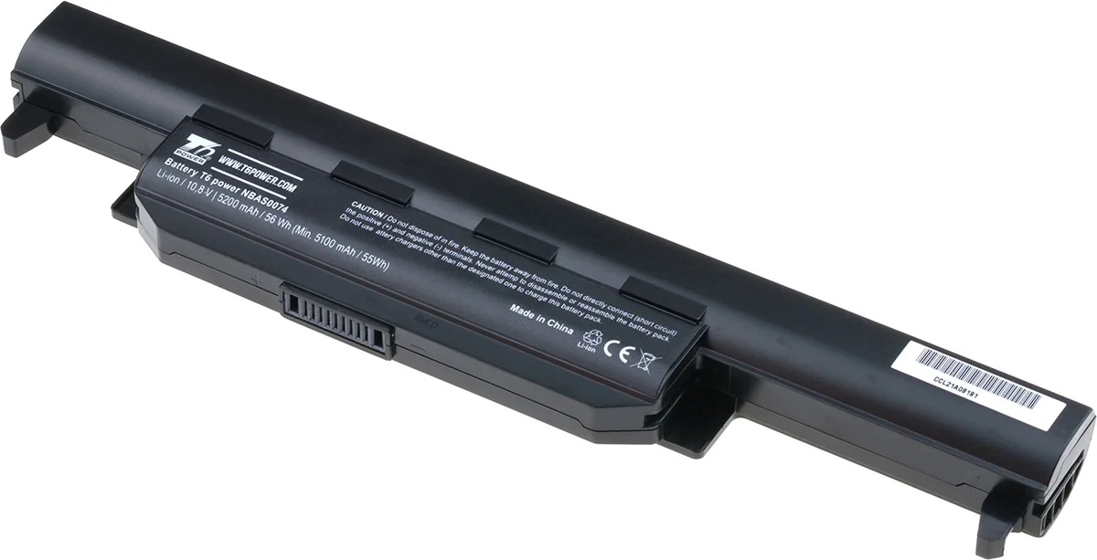 Baterie T6 Power pro Asus A45, A55, K45, K55, R500, R503, R704, X45, X55, X75, 5200mAh, 56Wh, 6cell