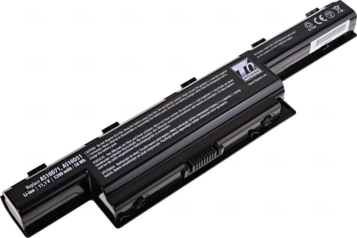 Baterie T6 Power pro Acer Aspire 4741, 5551, 5741, 5751, TravelMate 4750, 5740, 5200mAh, 58Wh, 6cell