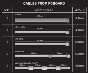 EVOLVEO Pulse 400,zdroj 400W,ATX,tichý,bulk,3YRW - obrázek 3