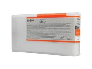 Inkoustová náplň EPSON T653A oranžová 200 ml
