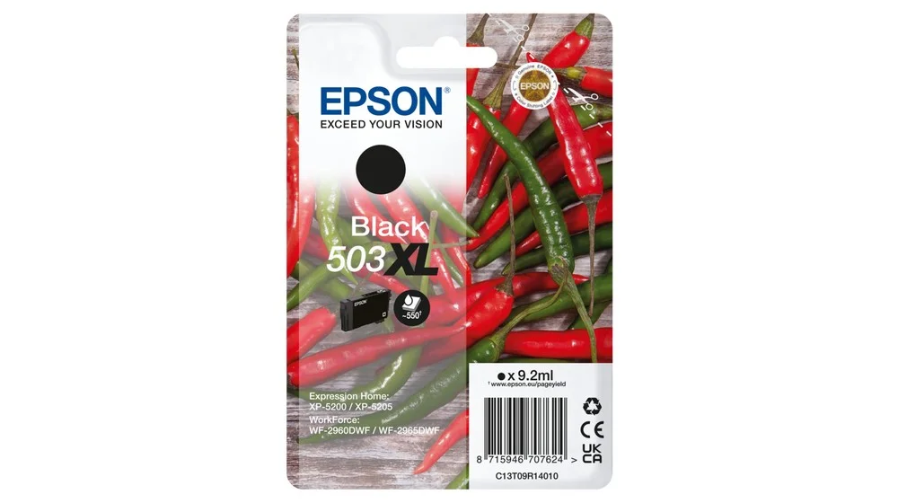 Inkoustová náplň Epson 503XL T09R1 černá 9,2 ml