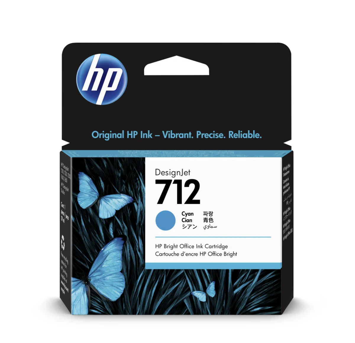 Inkoustová náplň HP 712 azurová 29 ml 3ED67A