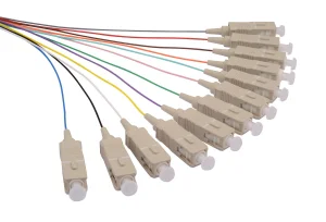 Pigtail 50/125 SCupc MM OM3 1,5m balení 12ks barvy