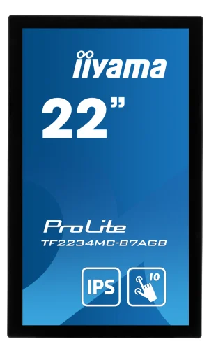 22" iiyama TF2234MC-B7AGB: IPS, FullHD, capacitive, 10P, 350cd/m2, VGA, HDMI, DP, IP65, černý - obrázek 4