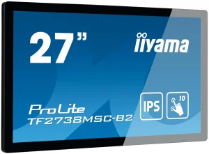 27" iiyama TF2738MSC-B2: IPS, FullHD, capacitive, 10P, 500cd/m2, DP, HDMI, DVI, 16/7, IP1X, černý - obrázek 4