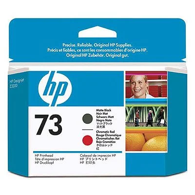 Inkoustová náplň HP 73 matná černá a chromová červená