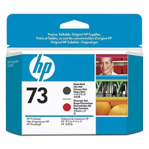 Inkoustová náplň HP 73 matná černá a chromová červená