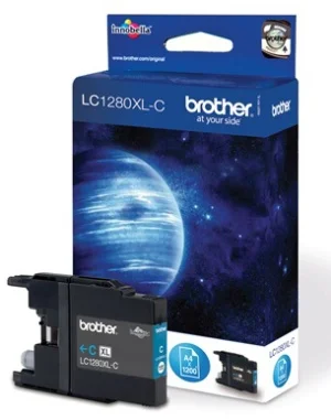 Inkoustová náplň Brother LC-1280XLC azurová