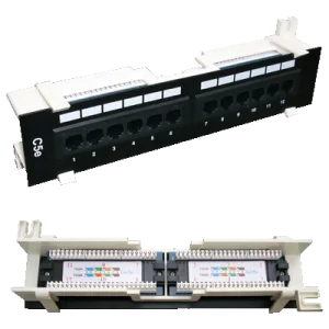 DATACOM Patch box UTP 12 port CAT5E DUAL BK