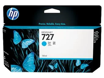 Inkoustová náplň HP 727 B3P19A azurová 130 ml velká