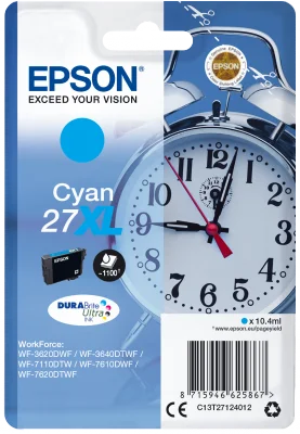 Epson Singlepack Cyan 27XL DURABrite Ultra Ink
