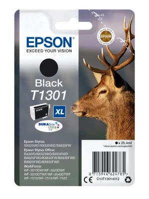 Inkoustová náplň Epson T1301 černá DURABrite Ultra