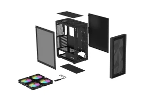 Počítačová skříň Genesis DIAXID 605 ARGB/Midi Tower/Transpar./Černá - obrázek 9