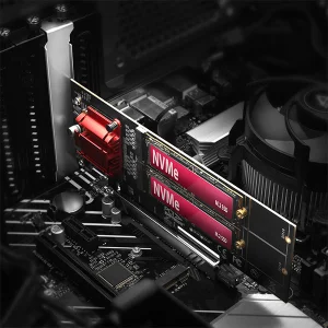 AXAGON PCEM2-ND, PCIe x8 řadič - 2x M.2 NVMe M-key slot, RAID, podpora desek bez bifurkace, vč. LP - obrázek 6