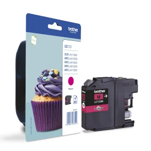 Inkoustová náplň Brother LC-123M purpurová 600 stran