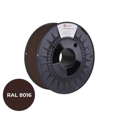 Tisková struna (filament) C-TECH PREMIUM LINE, PETG, mahagonová hnědá, RAL8016, 1,75mm, 1kg