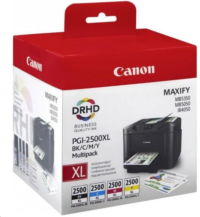 Inkoustová náplň Canon PGI-2500XL multipack černá/azurová/purpurová/žlutá