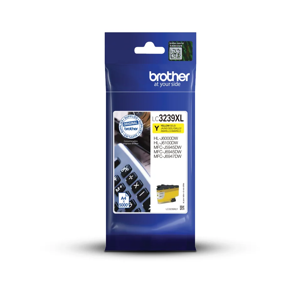 Inkoustová náplň Brother LC-3239XLY žlutá 5000 stran