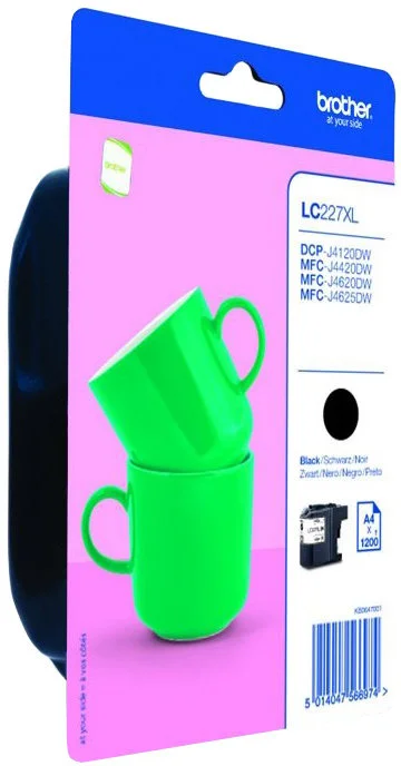 Inkoustová náplň Brother LC-227XLBK černá 1200 stran