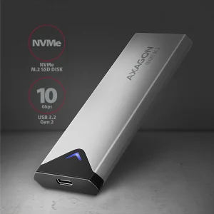 AXAGON EEM2-UG2, USB-C 10Gbps - M.2 NVMe SSD ARROW box, stříbrný - obrázek 2