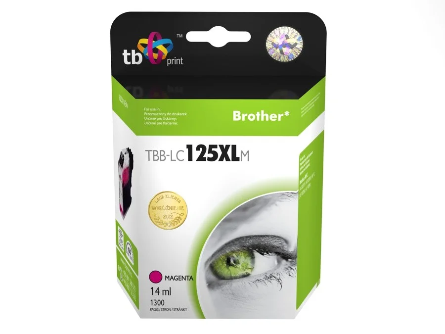 Inkoustová náplň Brother LC125XLM purpurová 14 ml