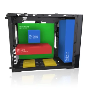 Fractal Design Node 804/Mini ITX/Transpar./Černá - obrázek 2