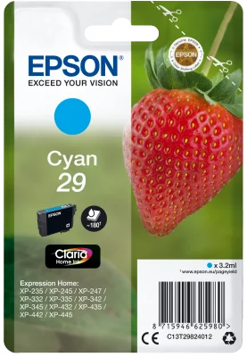 Epson Singlepack Cyan 29 Claria Home Ink