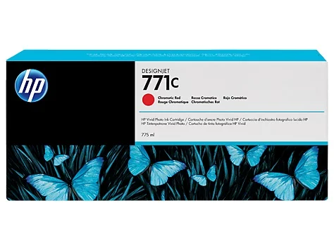 Inkoustová náplň HP 771C červená B6Y08A