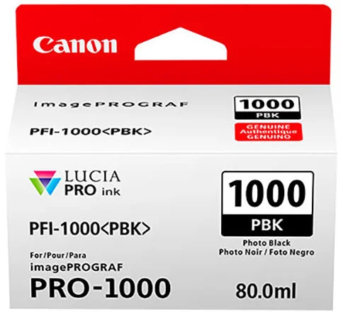 Inkoustová náplň Canon PFI-1000 foto černá 80 ml