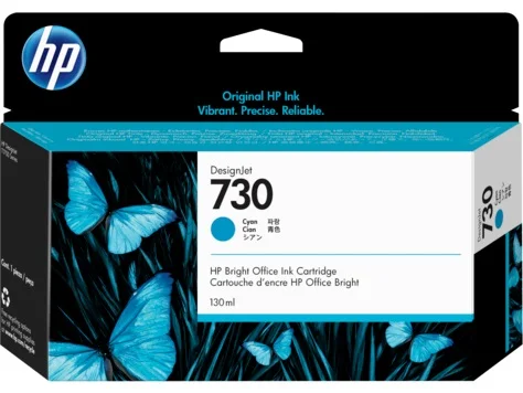 Inkoustová náplň HP 730 azurová 130 ml