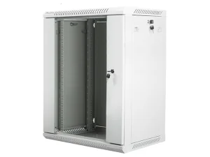 Nástěnný rack 19'' 15U 600X450mm šedý flat pack