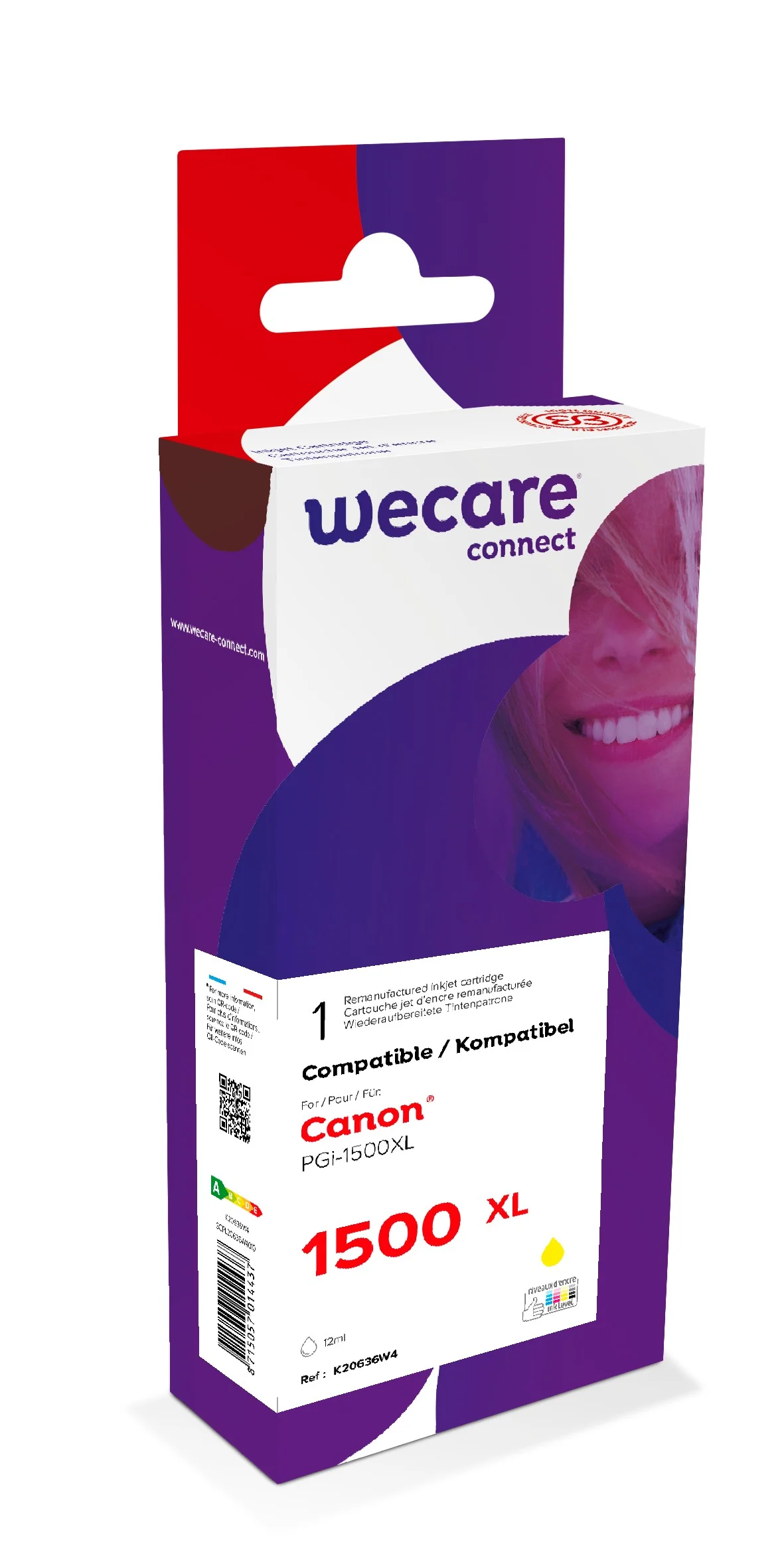 Inkoustová náplň Canon PGi-1500XLY žlutá 12 ml (ARMOR)