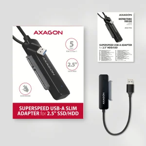 AXAGON ADSA-FP2A, USB-A 5Gbps - SATA 6G 2.5" SSD/HDD SLIM adaptér - obrázek 7