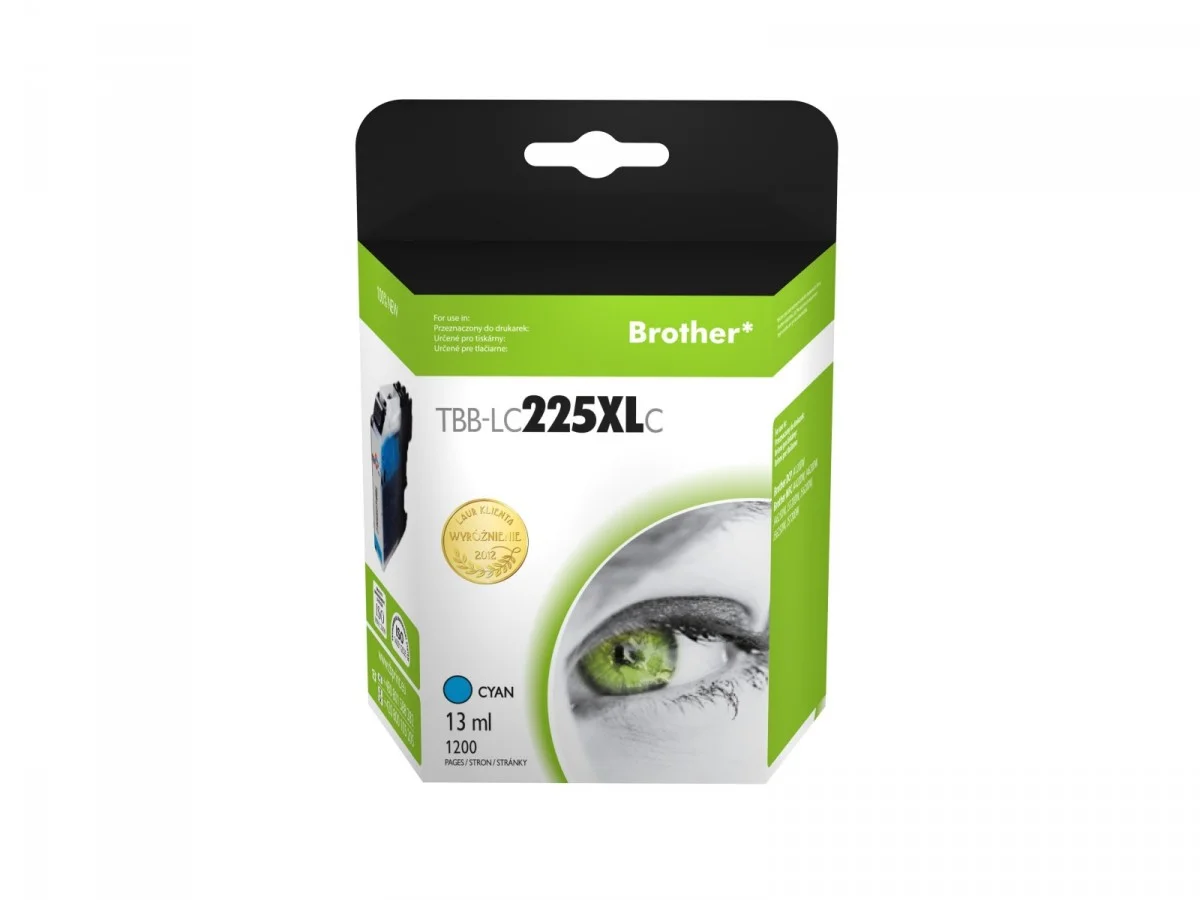 Inkoustová náplň Brother LC225XL azurová TB