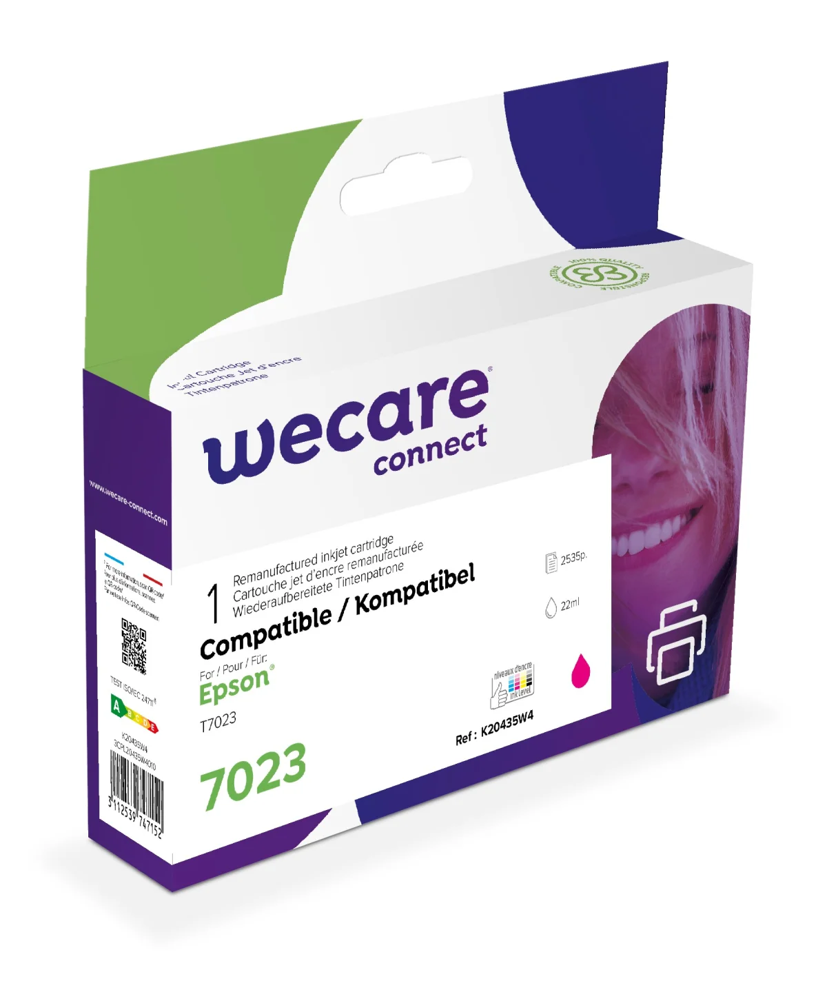 Inkoustová náplň EPSON C13T70234010 purpurová 22 ml ARMOR