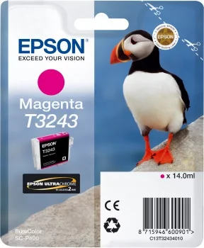 Inkoustová náplň EPSON T3243 purpurová 14 ml