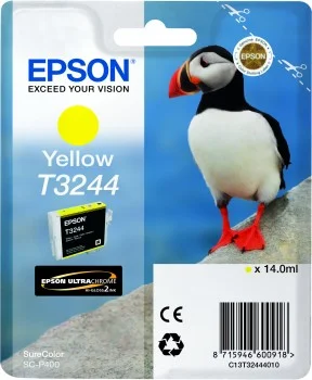 Inkoustová náplň Epson T3244 žlutá 14 ml