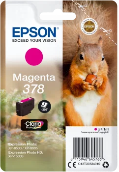 Inkoustová náplň Epson 378 T3783 purpurová 4,1 ml Claria Photo HD